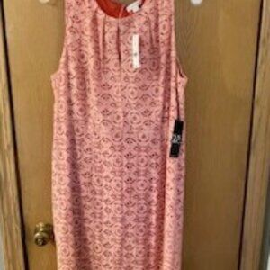 New York & Co size 18 Pink Sleeveless Lace Dress